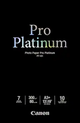 Front. Canon - PT-101 Pro Platinum Glossy Photo 13" x 19" 10-count Paper - white.