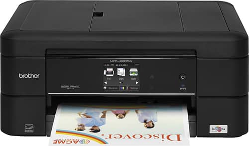 Brother - Work Smart Series MFC-J680DW Wireless All-in-One Printer - Black - Larger Front