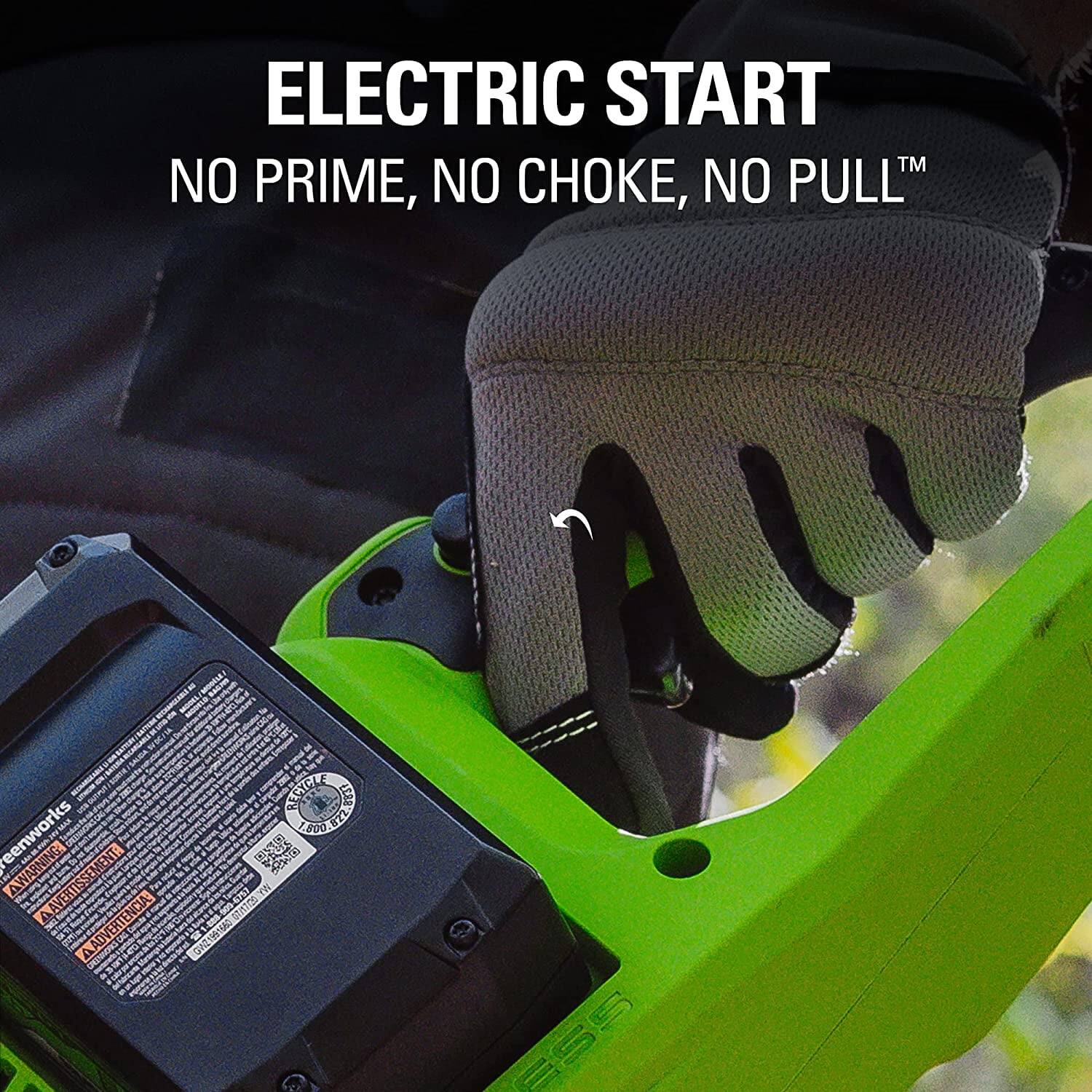 ELECTRIC START  
NO PRIME, NO CHOKE, NO PULL™