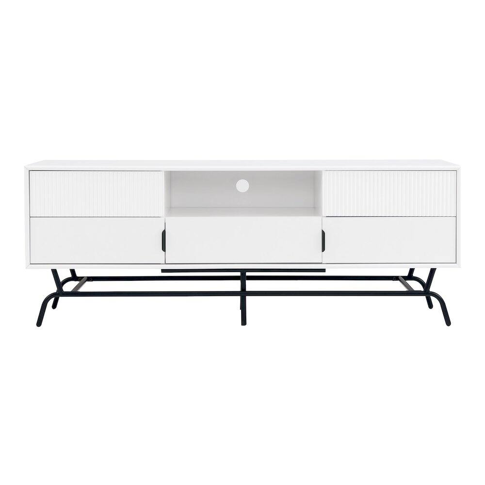 Alt View 1. Furniture of America - Yaztra TV Stand Fits TV's up to 65 in. with 3 Drawers - White.