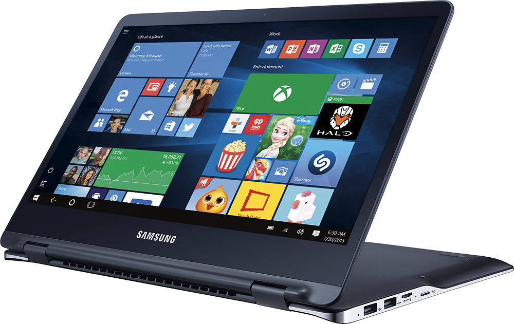 Angle View: Samsung - Geek Squad Certified Refurbished ATIV Book 9 Spin 13.3" Touch-Screen Laptop - Intel Core i7 - 8GB Memory - 256GB SSD - Pure Black