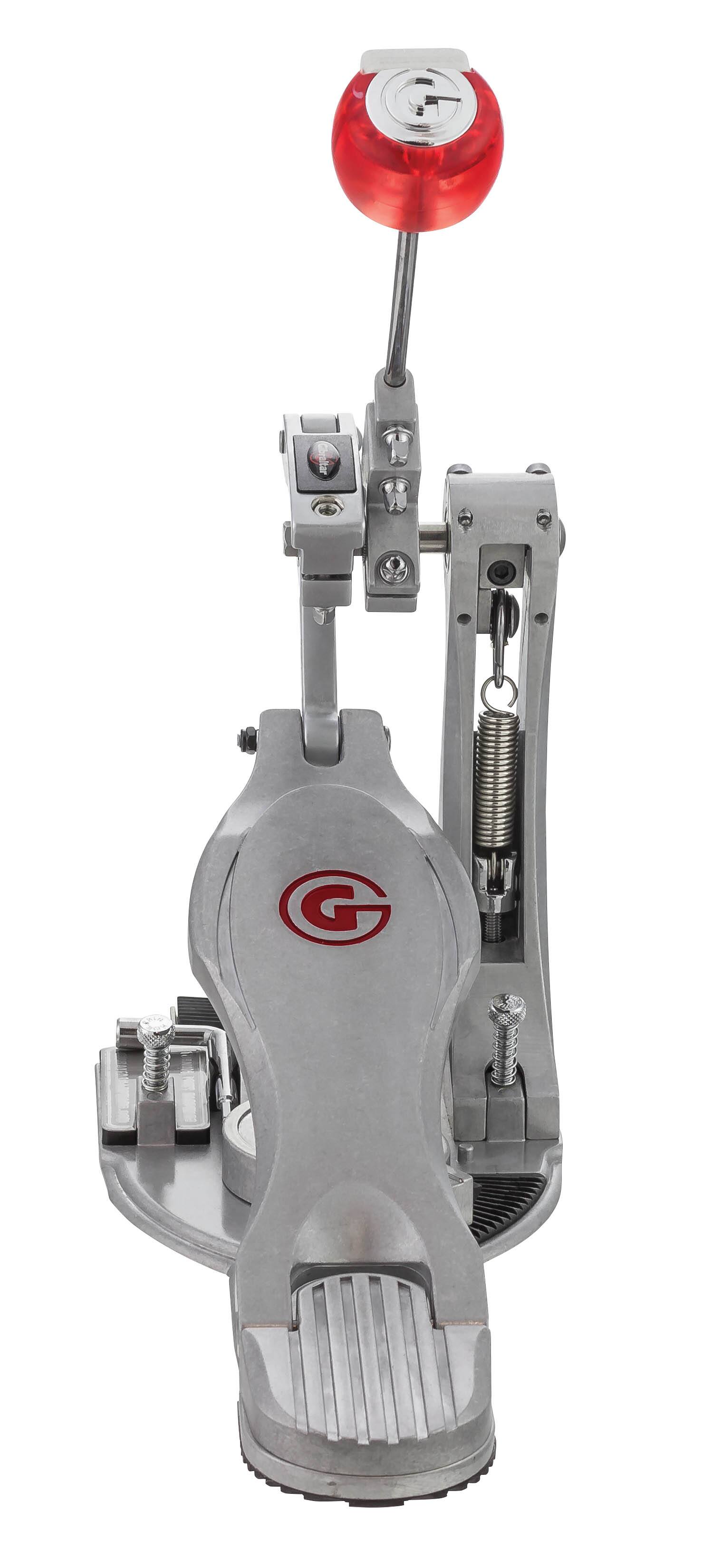 Front. Gibraltar Hardware - G-Class Direct Drive Bass Drum Pedal, High-Performance Model, with G-Drive Dual Cam Adjustment, Helix Hoop Clamp.