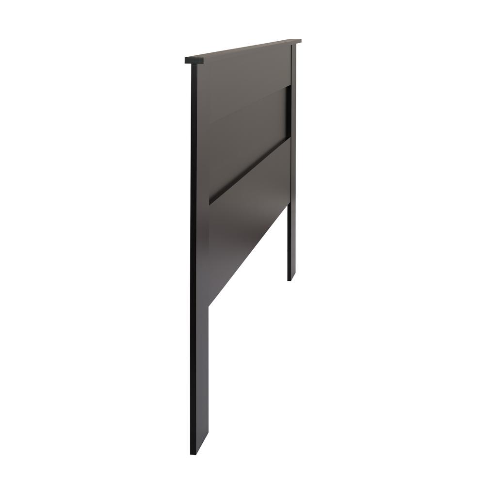 Left. Prepac - King Flat Panel Headboard, Black - Black.