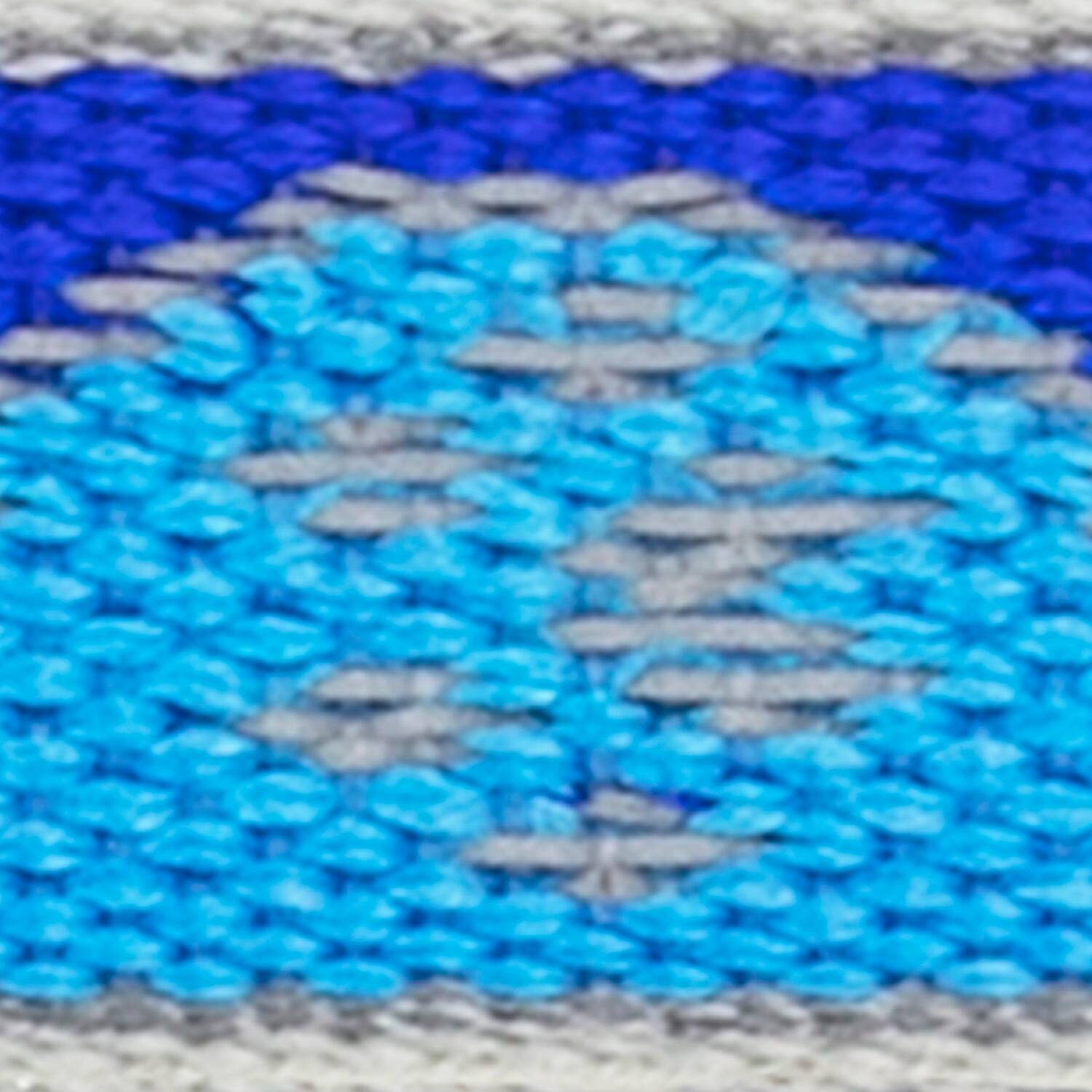 Left. LupinePet - LupinePet Reflective Blue Paws Nylon Dog Adjustable Collar - Blue.