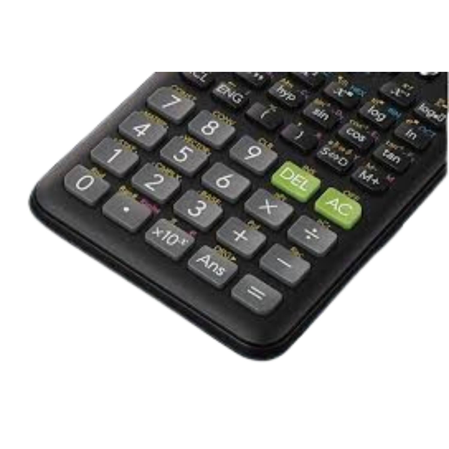 CL 9 ENG hyp a 7 7 sin log logut 4 8 ) cos In CR 1 5 9 S4D tan 0 2 6 DEL M+ at . 3 x AC a x10* + Ans DRGE - =