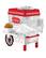 Angle. Nostalgia - Nostalgia SCM550COKE Coca-Cola Snow Cone Maker & Shaved Ice Storage - Red/White.