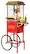 Angle. Nostalgia - 40-Cup Vintage Collection 10-Oz. Popcorn Cart - Red.