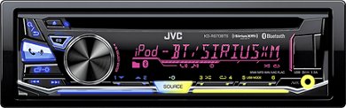 JVC - CD - Built-in Bluetooth - Apple® iPod®- and Satellite-Radio-Ready - In-Dash Deck - Black - Larger Front