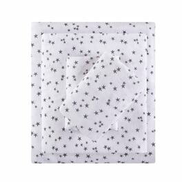 Gracie Mills - Atticus Cotton Flannel Printed Sheet Set - Grey Stars