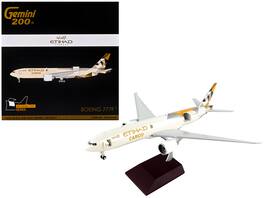 GeminiJets - Boeing 777F Commercial Aircraft Etihad Airways Cargo Gemini 200 - Interactive Series 1/200 - Beige with Tail Graphics
