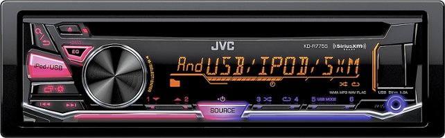 JVC - CD - Apple iPod- and Satellite-Radio-Ready - In-Dash Deck - Black - Front Zoom