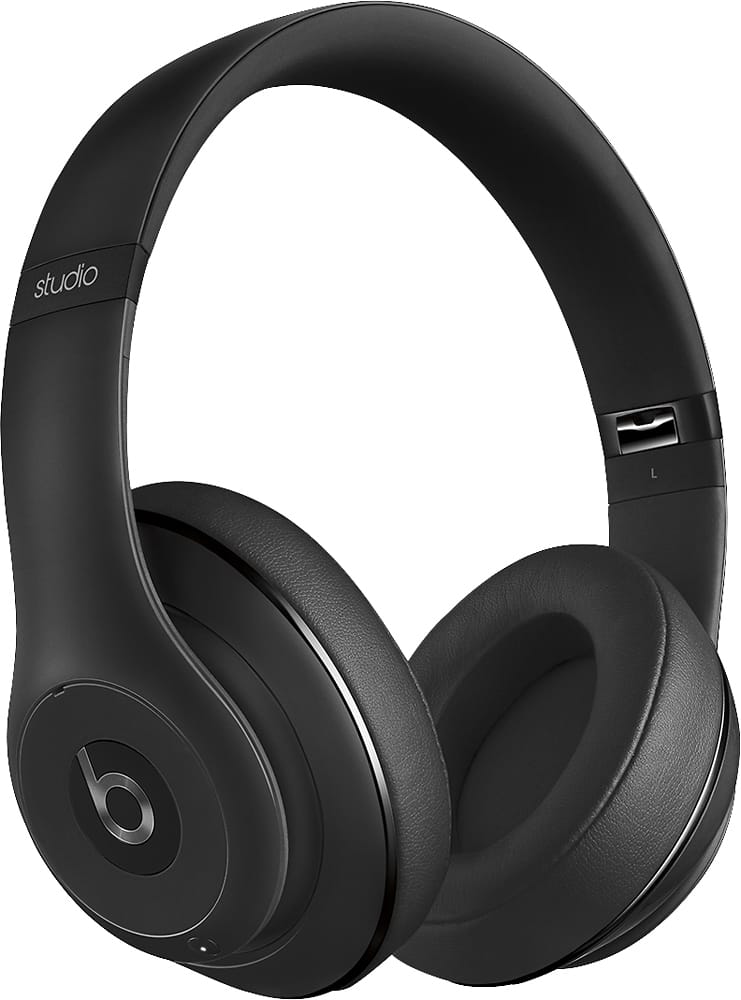 Front. Beats - Geek Squad Certified Refurbished Beats Studio Over-the-Ear Headphones - Matte Black.