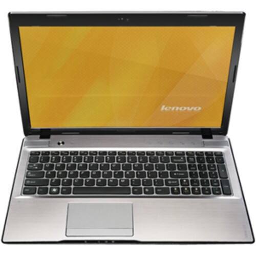 Front Standard. Lenovo - 15.6" IdeaPad Notebook - 6 GB Memory - 500 GB Hard Drive - Gunmetal Gray.