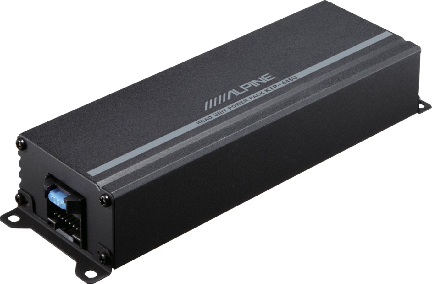 Angle View: Alpine - Power Pack 180W Class D Bridgeable Multichannel Amplifier with High-Pass Filter - Black