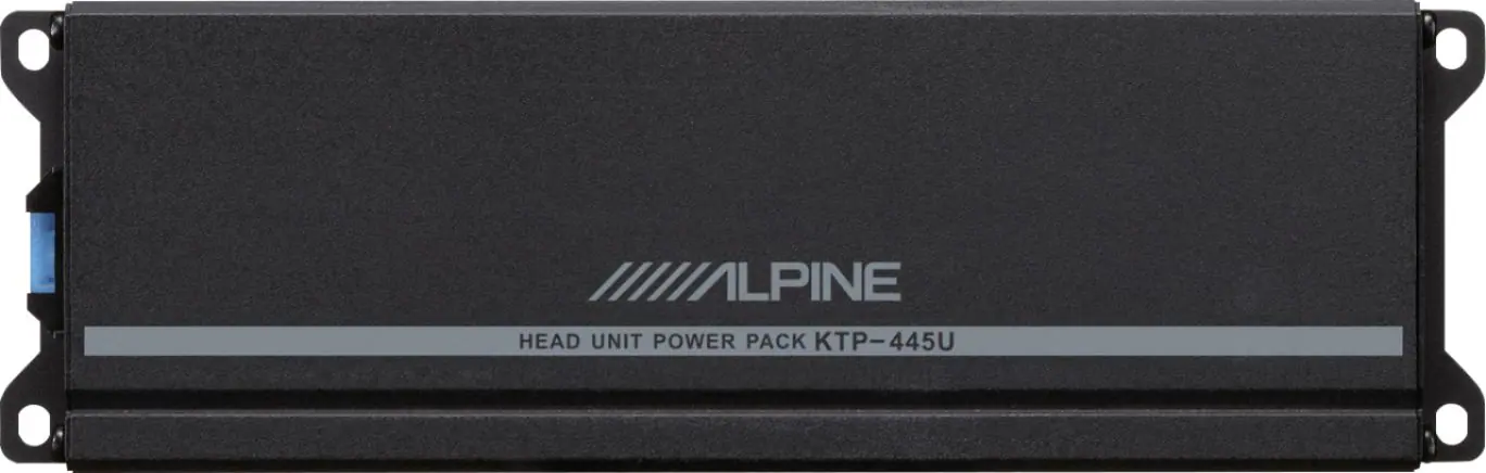 Front. Alpine - Power Pack 180W Class D Bridgeable Multichannel Amplifier with High-Pass Filter - Black.