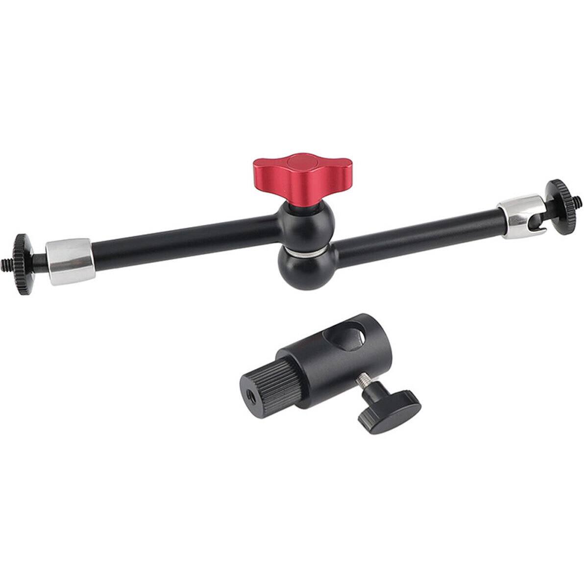 Alt View 5. CAMVATE - CAMVATE 11" Articulating Magic Arm with 1/4" Thread Screw Mount & Light Stand Head Adapter, Red Knob.