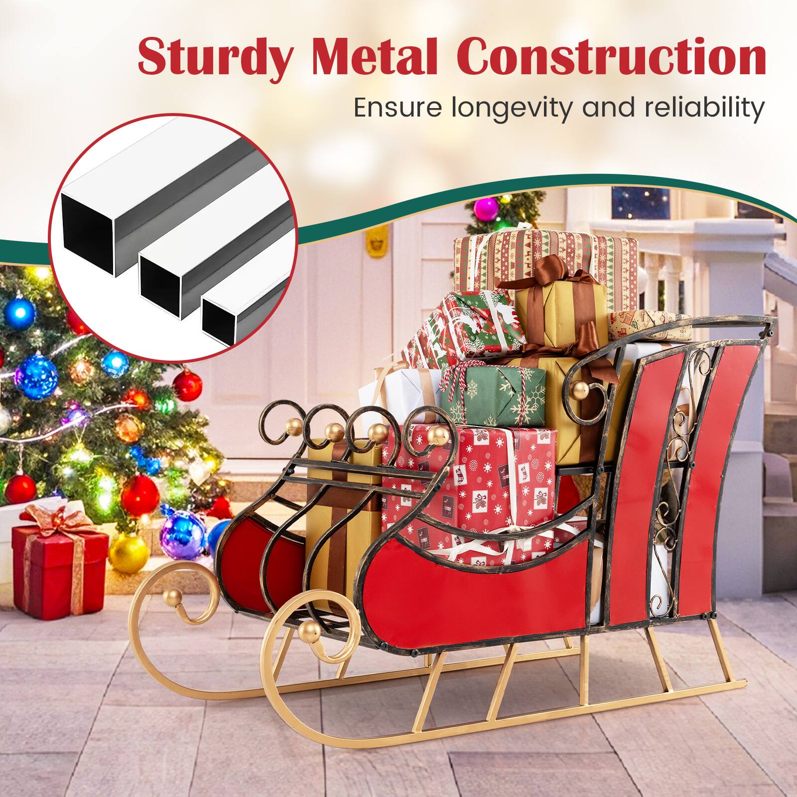 Sturdy Metal Construction  
Ensure longevity and reliability
