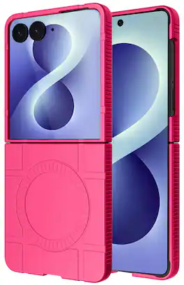 Nakedcellphone - Slim Case for Samsung Galaxy Z Flip 8 Phone - Compatible with MagSafe - Pink