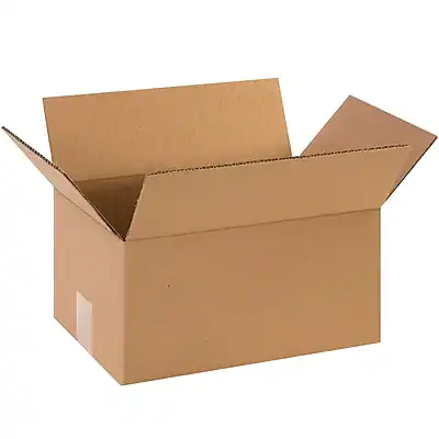Front. The Packaging Wholesalers - 12" x 8" x 6" Shipping Boxes, 32 ECT, 25/Bundle (1286) - Kraft.