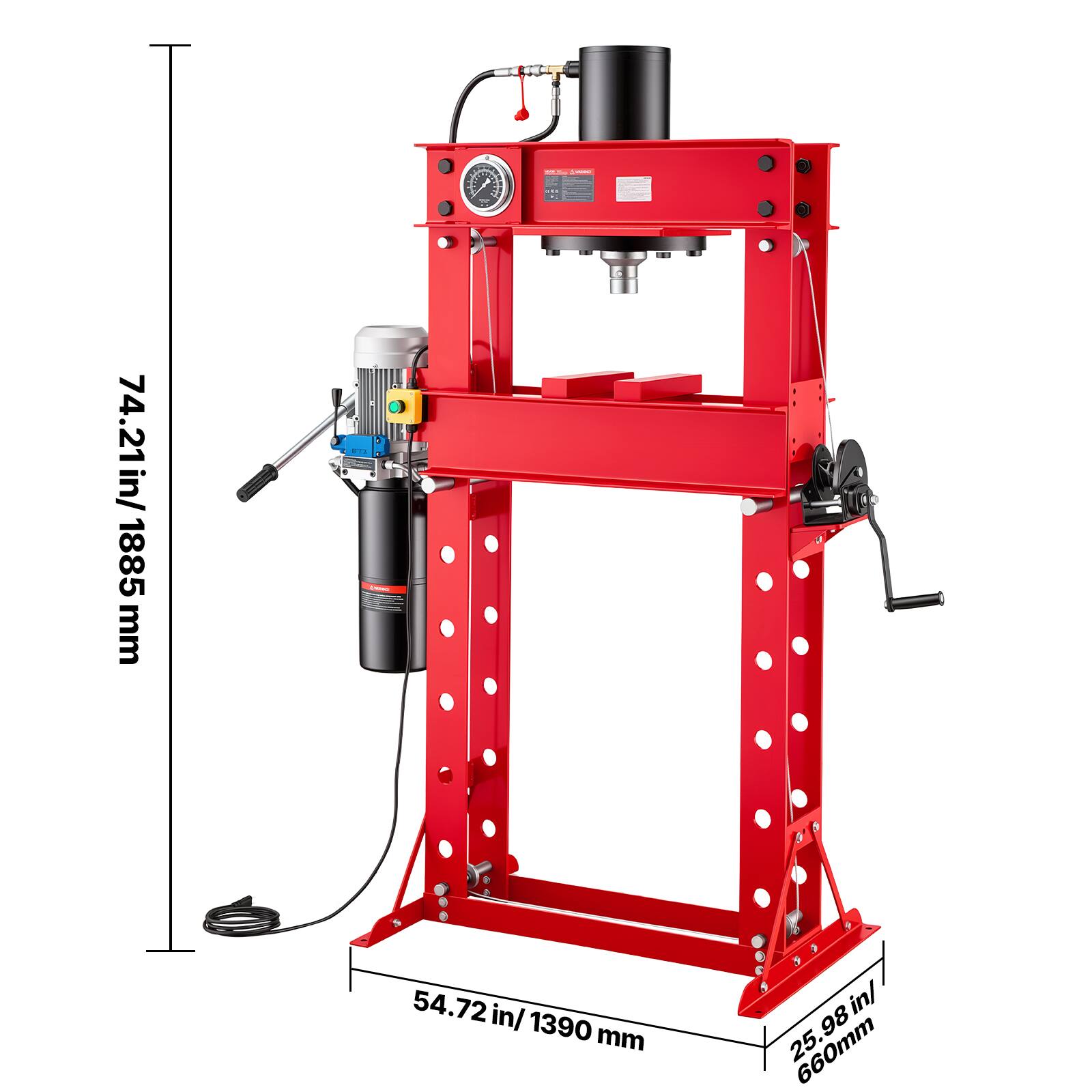 - 74.21 in/ 1885 mm
- 54.72 in/ 1390 mm
- 25.98 in/ 660 mm