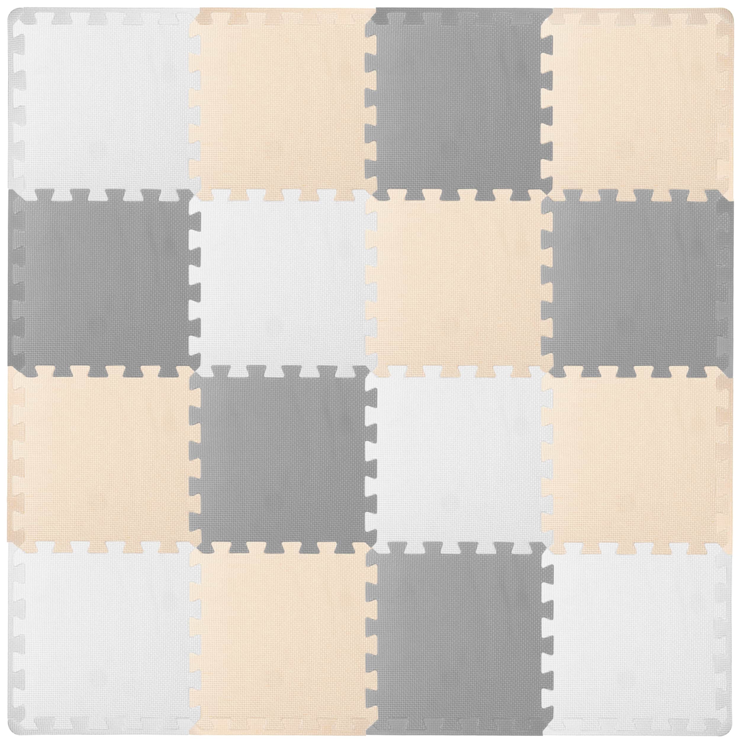 ProSource - ProsourceFit Kids Solid Floor Play Mat 3/8-in, 16 sf - White/Grey/Beige price history on PriceWatchPro