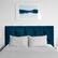 Left Zoom. CorLiving - Catalina Diamond Button Tufted Velvet Twin Headboard - Navy Blue.