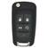 Front. Car Keys Express - Car Keys Express Flip Key Remote Replacement Case - GM 5 Button Black Shell Only; No Electronics - Black.