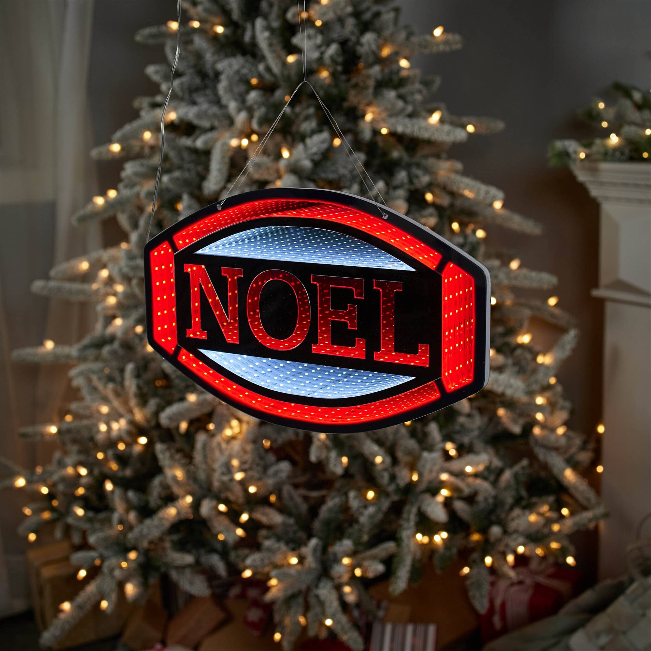 Back. BreeBe - "Noel" Holiday Ekkolight Sign 15.74"L - Red, White.