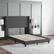 Alt View 3. Emma + Oliver - Upholstered Platform Bed with Wingback Headboard - Charcoal.