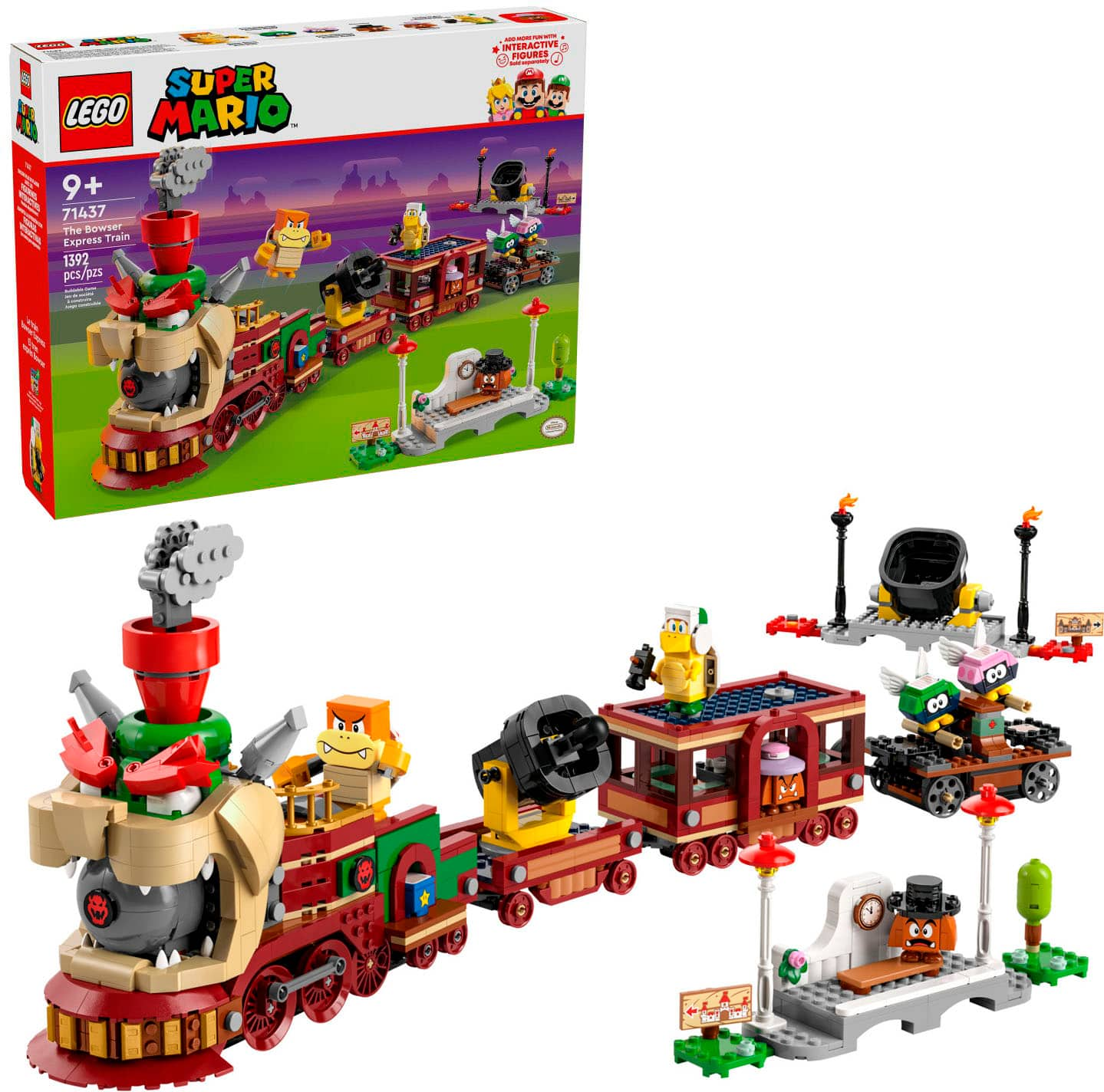 LEGO Super Mario The Bowser Express Train Toy Playset and Mario Toy 71437  6471555 - Best Buy