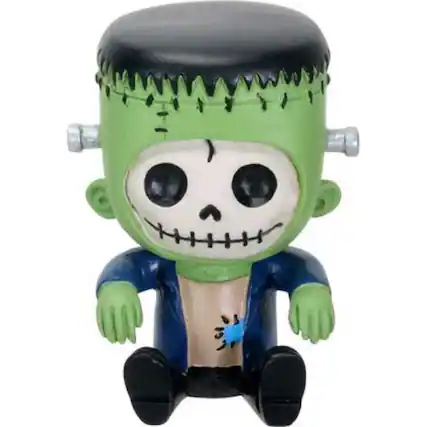 Front. Pacific Trading - Furrybones Frankie The Frankenstein's Monster Skeleton in Costume Figurine - Green.