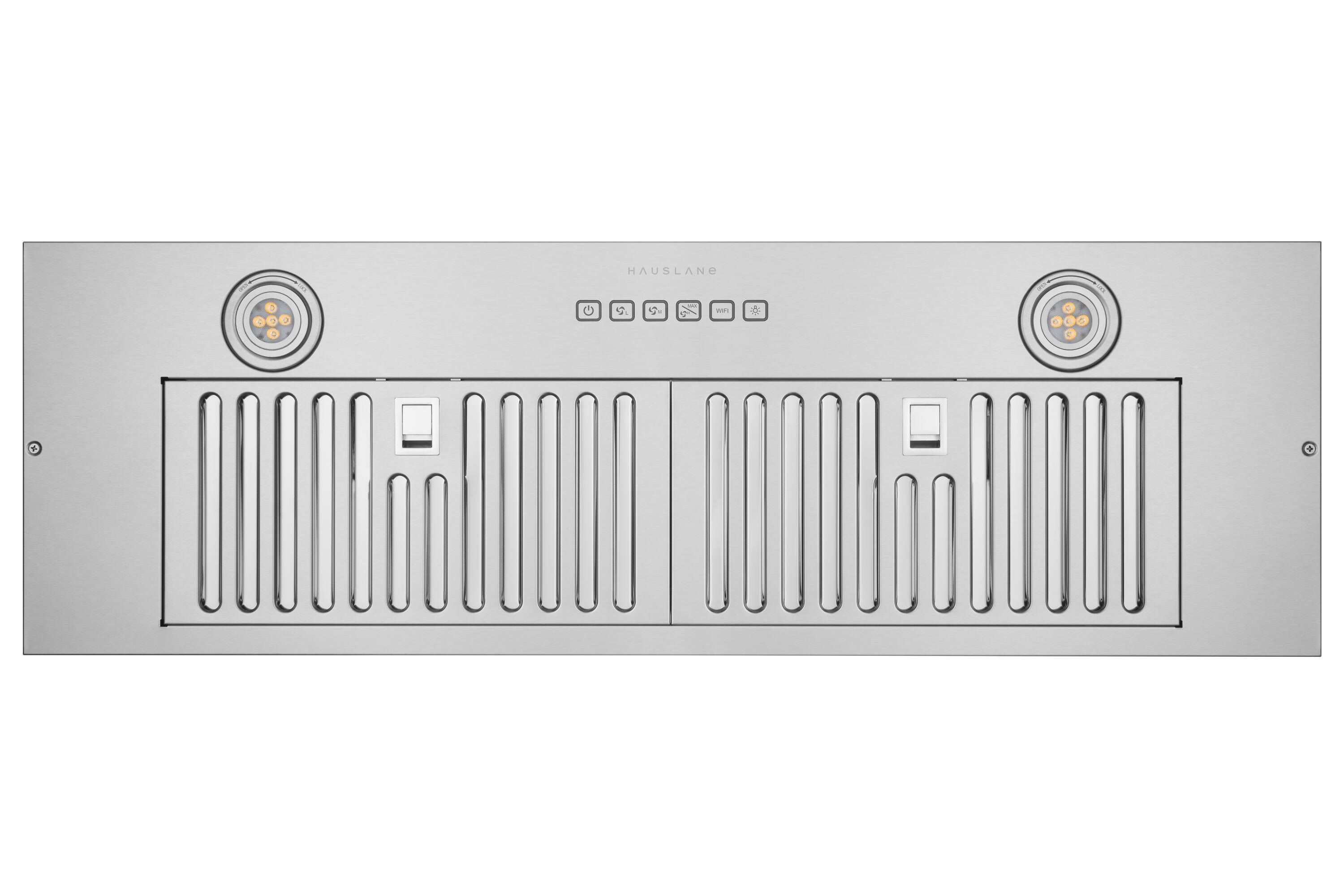 Front. Hauslane - Hauslane IN-R110 36-in Smart Insert Convertible Range Hood - Silver.