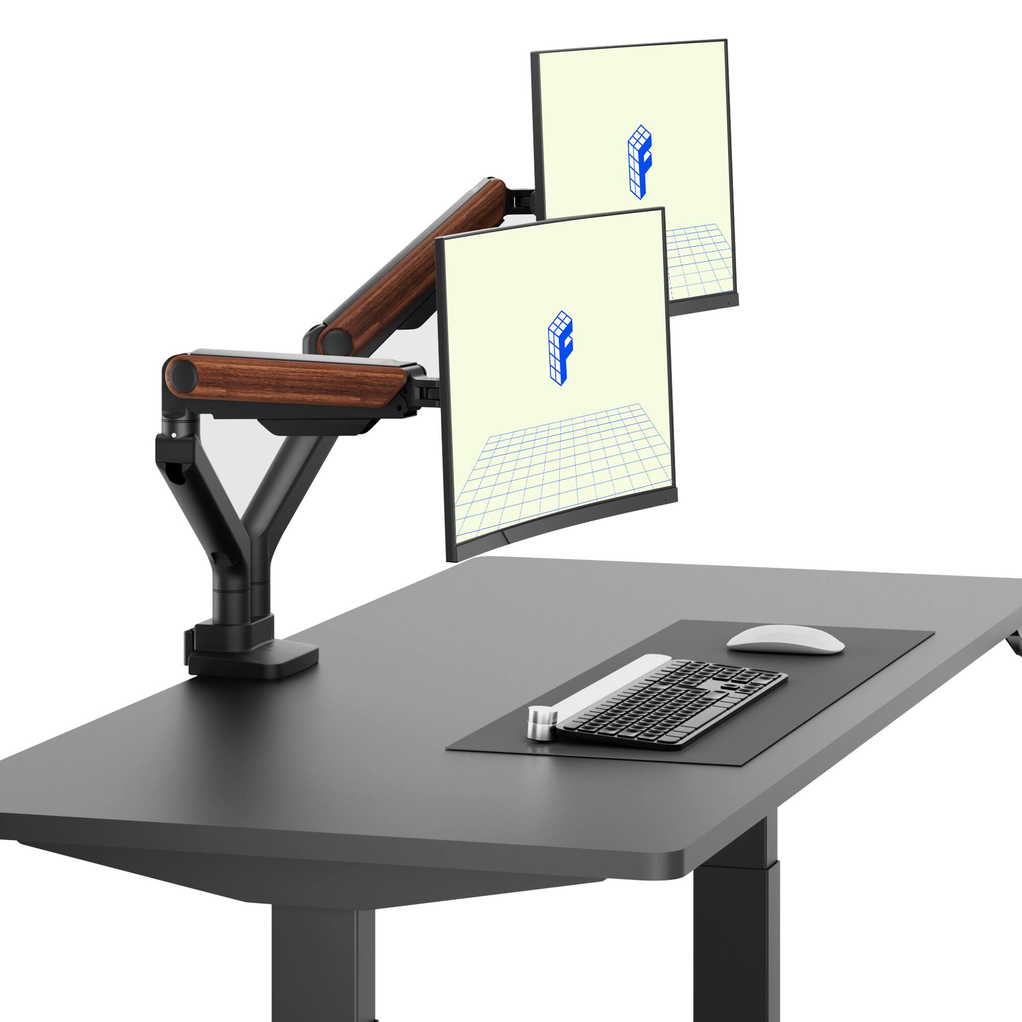 Angle. FlexiSpot - MA9 Premium Dual Monitor Arm for 17"-49" Monitors - Black.
