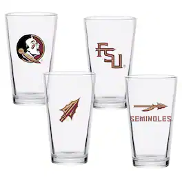 Indigo Falls - Florida State Seminoles 16oz. Collector Pint Glass Four-Set - Multicolor