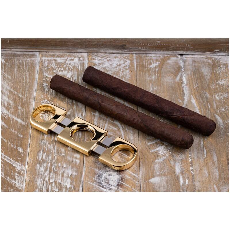 Alt View 1. Prestige - Gold Heavy Body Cigar Cutter - Gold Finish.