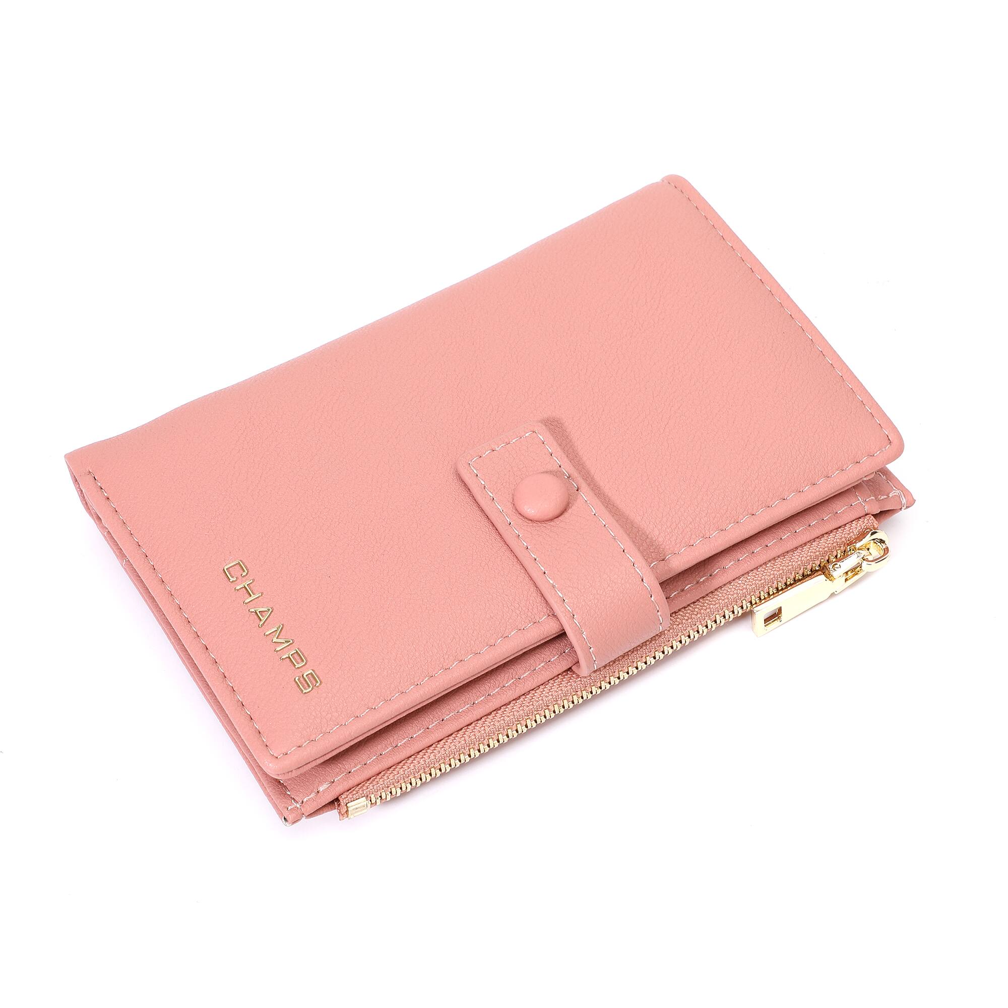 Left. Champs - Iconic Collection Slim Wallet - Pink.