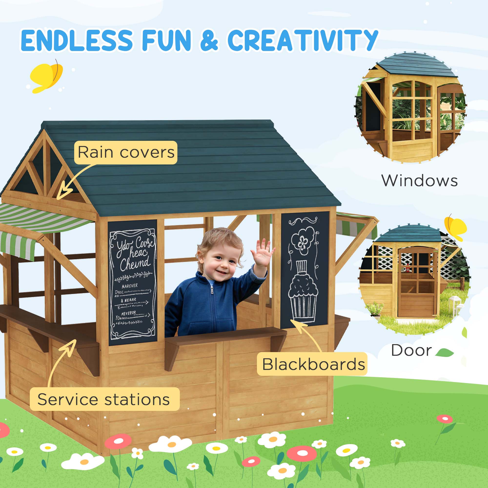 ENDLESS FUN & CREATIVITY

Rain covers

Windows

Her Car heac Cheind    MAREVER Dust  5 NERAR

NEVEROR    

Door Blackboards

Service stations