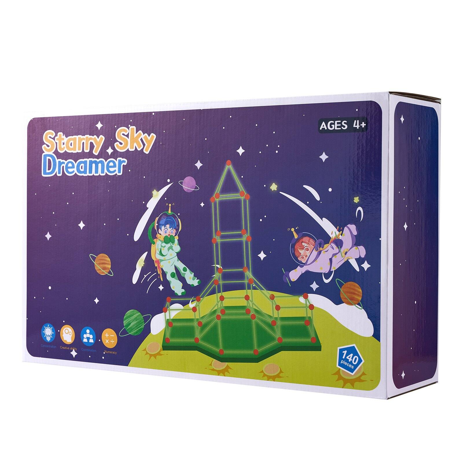 Starry Sky Dreamer  
AGES 4+  

140 pieces  

Creative  
Construction  
Imagination