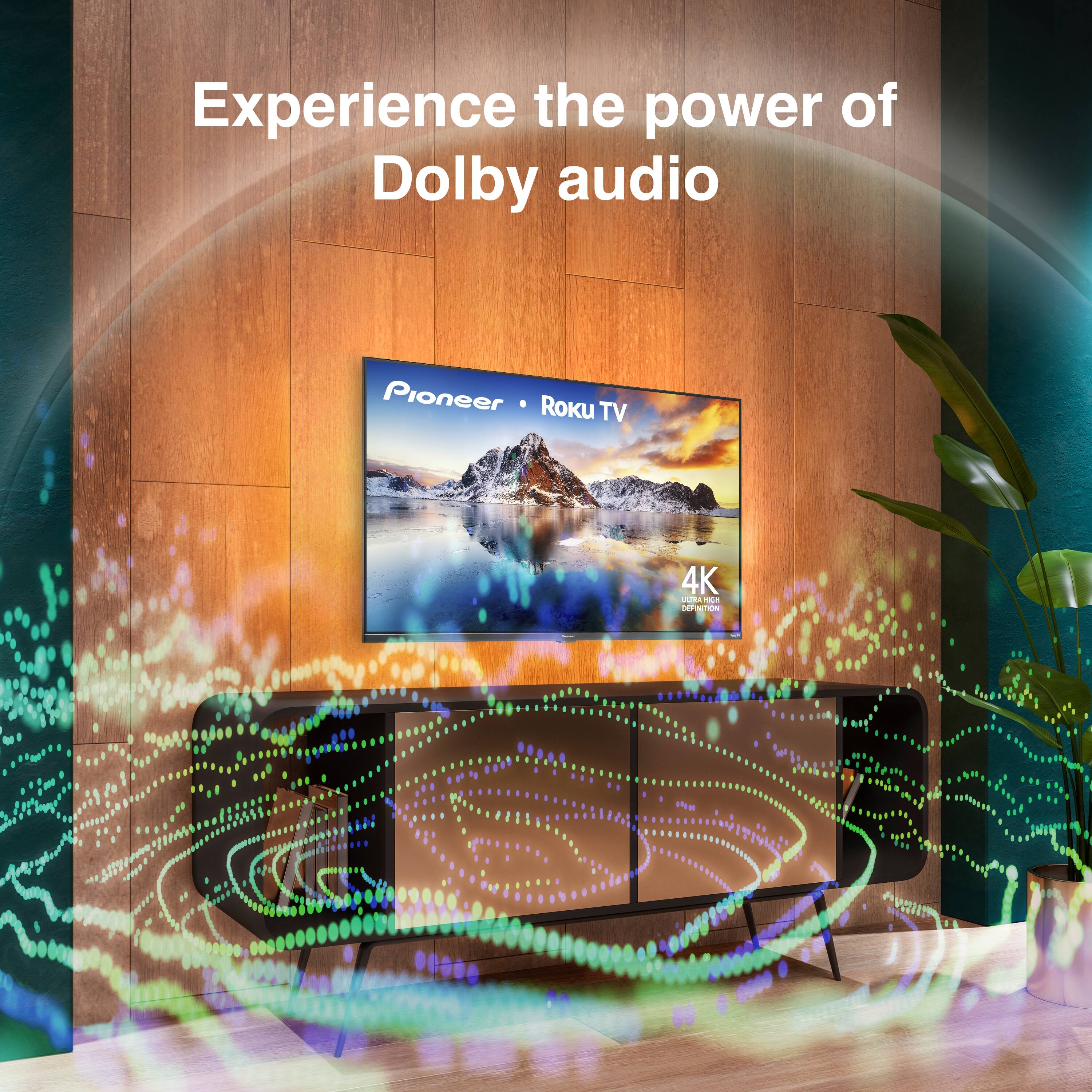 Experience the power of Dolby audio

Pioneer • Roku TV

4K
