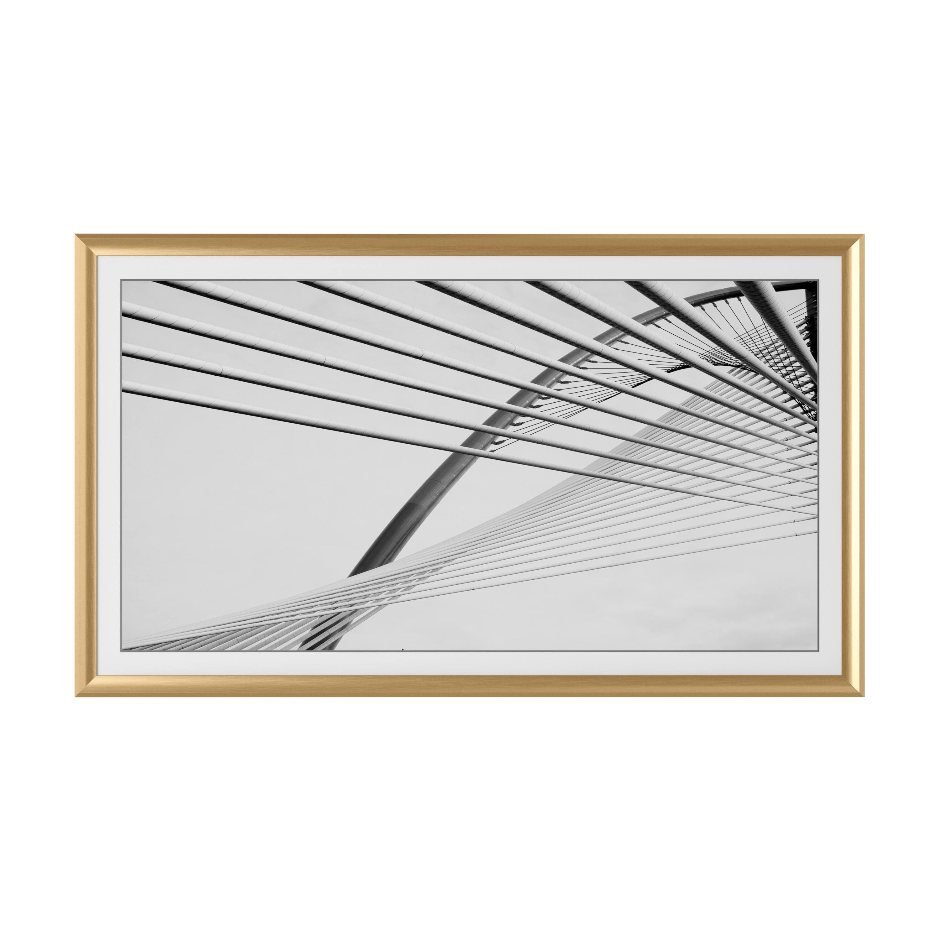 Alt View 14. Deco TV Frames - Alloy Prismatic Bezel for Samsung The Frame TV - 75" - Pale Gold.