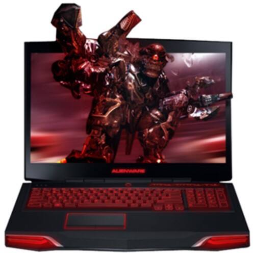 Front Standard. Alienware - 17.3" Notebook - 8 GB Memory - 750 GB Hard Drive - Stealth Black.