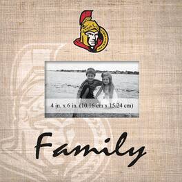 Fan Creations - Ottawa Senators 10'' x 10'' Burlap Pattern Frame - Multicolor