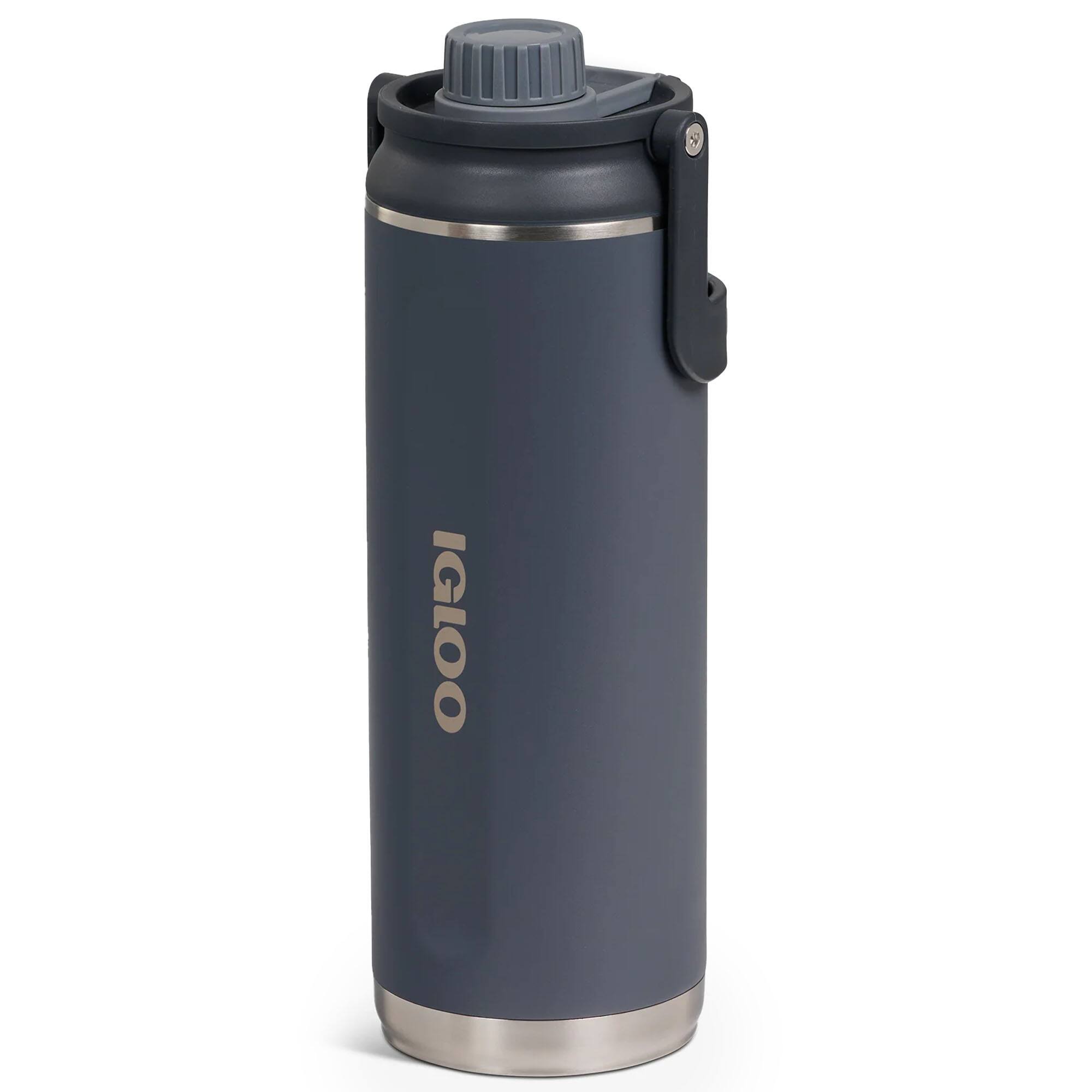 Alt View 1. Igloo - IGLOO 46 oz. Twist ‘n’ Chug Stainless Steel Bottle, Carbonite - Carbonite.