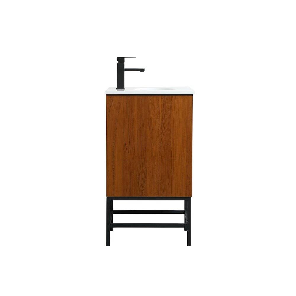 Angle. Elegant Kitchen and Bath - 18 Inch Single Bathroom Vanity In Teak - Teak.