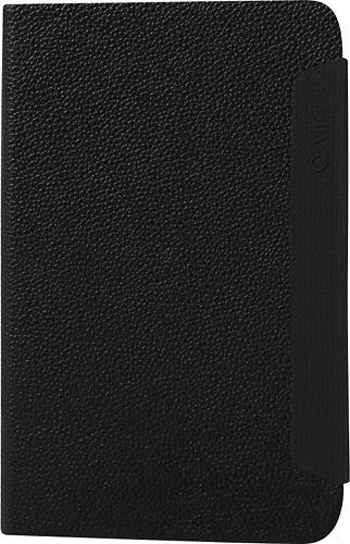 Front Standard. JIVO - Deluxe Pebble-Grain Leather Case for Kindle Fire - Black.