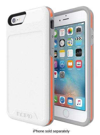 Front. Incipio - [Performance] Series Level 4 Case for Apple® iPhone® 6 and 6s - White/Orange.