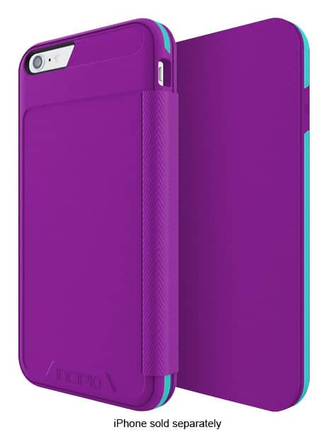 Front. Incipio - [Performance] Series Level 3 Folio Case for Apple® iPhone® 6 Plus and 6s Plus - Purple/Teal.