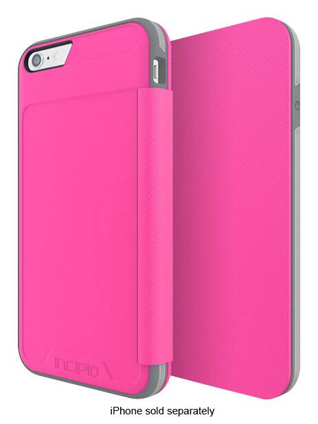 Front. Incipio - [Performance] Series Level 3 Folio Case for Apple® iPhone® 6 Plus and 6s Plus - Pink/Gray.