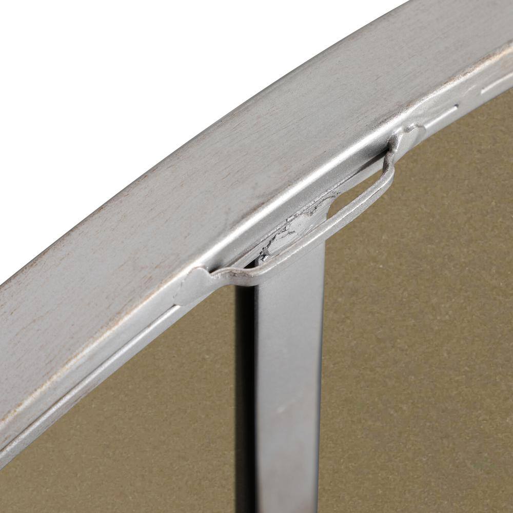 Alt View 4. Elegant Decor - Metal frame Round Mirror 32 inch Silver finish - Silver.