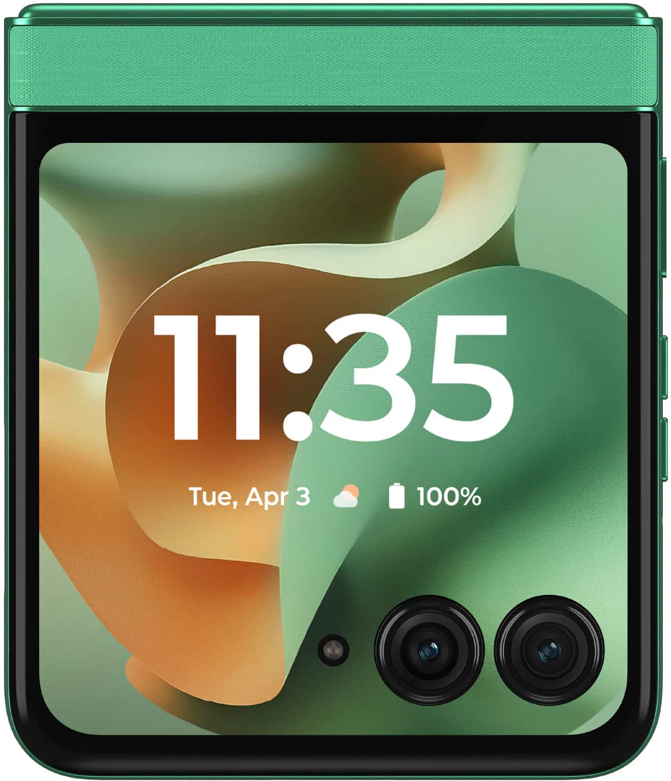 The text on the image reads: "11:35 Tue, Apr 3 100%".